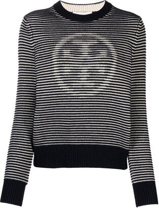 Striped Logo-Intarsia Jumper