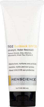 Tio2 Sunblock Spf 30 Ultralight Oil Free For Men 3.4 Fl.oz