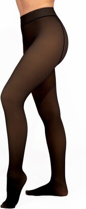 Faux Sheer Fleece Lined Tights