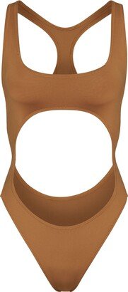 Signature Swim Cut Out Monokini | Almond