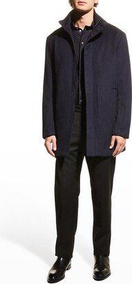 Men's Solid Wool Coat