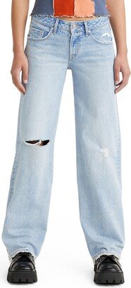 Ripped Low Rise Baggy Jeans