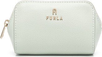 Logo-Plaque Leather Cosmetic Case-AA