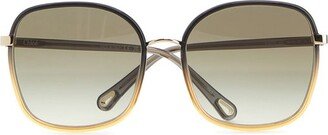 Square Frame Sunglasses-EE