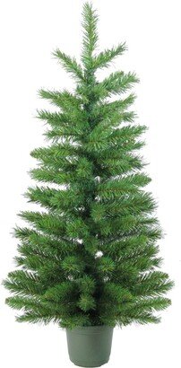 Northlight 4' Slim Green Walkway Artificial Potted Christmas Tree - Unlit