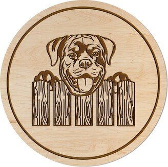 Dog Coaster - Multiple Breeds Available Crafted From Cherry Or Maple Wood-AA