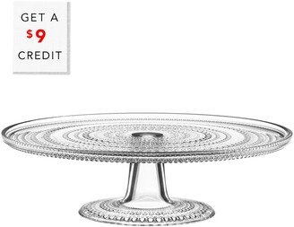 Kastehelmi 12.5In Clear Cake Stand With $9 Credit