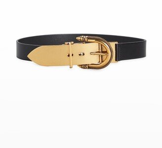 Calf Leather Buckle Belt