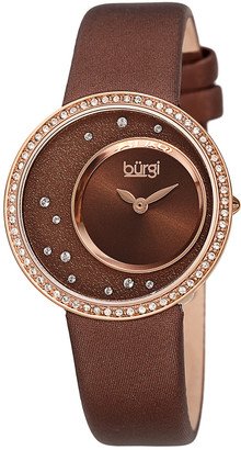 Women's Satin Over Leather Watch