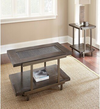 Ostweer Coffee Table with Storage Shelf,Industrial Coffee Tables for Living Room,Rustic LivingRoom Center Table/Cocktail Table