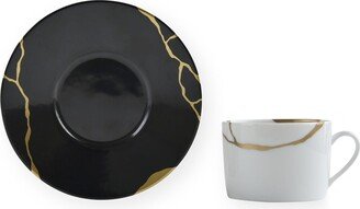 Kintsugi Charbon Tea Saucer Only