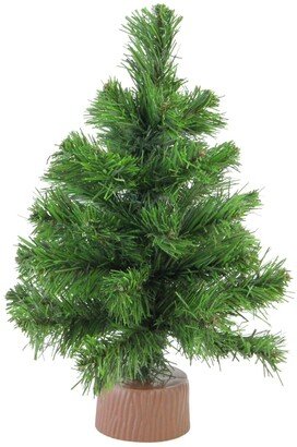 Northlight 12 Mini Pine Artificial Christmas Tree in Faux Wood Base - Unlit