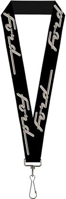 Buckle-Down Lanyard-1.0-Ford F-100 Script Black/tan-Gray (Multicolor) Findings