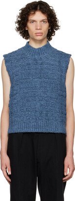 Navy Mock Neck Sweater Vest