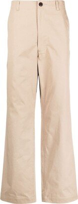 Wide-Leg Cotton Chinos