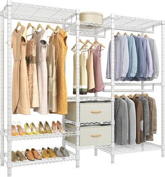 VIPEK V8i Portable Closets Heavy Duty Clothes Rack Metal Clothing Rack with Adjustable Shelves - White