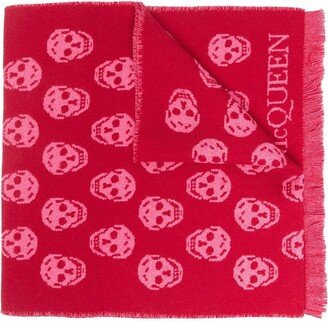 Allover Skull Intarsia Scarf