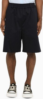 Navy cotton bermuda short