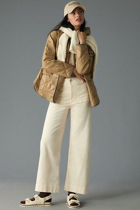 The Colette Cropped Wide-Leg Corduroy Pants-AA