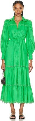 Lotus Long Dress in Green