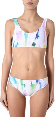 Watercolour Print Bikini Top