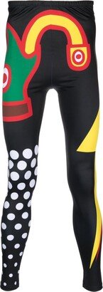 Graphic-Print Tapered-Leg Leggings