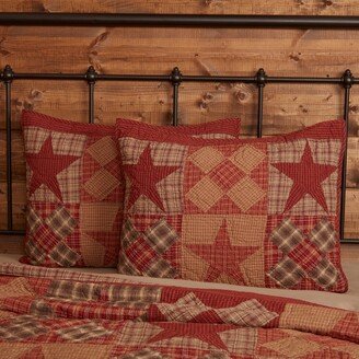 Tan Rustic Bedding VHC Dawson Star Sham Cotton Star