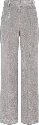 Ribbed Loose Straight Trousers