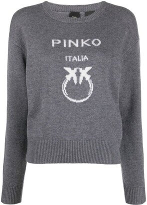 Logo-Knit Wool Jumper