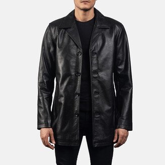 Urban Slate Black Leather Coat