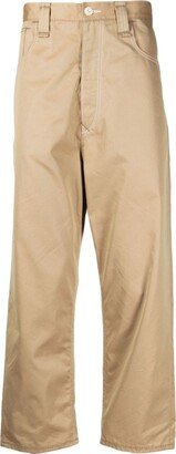 Straight-Leg Contrasting-Pocket Trousers