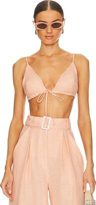 Triangle Tie Front Crop Top-AA