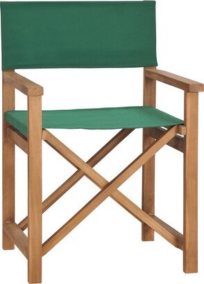 Director's Chair Solid Teak Wood Green