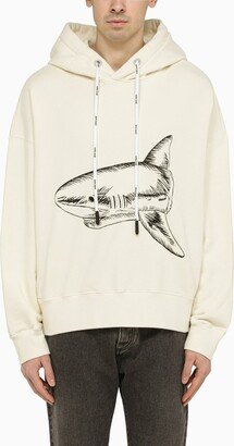 Split Shark sweatshirt hoodie white