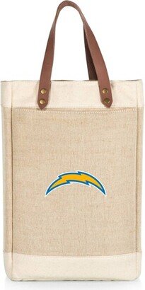 NFL Los Angeles Chargers Pinot Jute Insulated Wine Bag - Beige