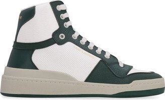 Leather High-Top Sneakers-AN