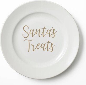 Santa's Treats - Vinyl Sticker Decal Label For Plate, Bowl, Tray. Gift, Celebrate, Party, Father Christmas, Christmas Eve