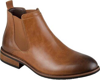 Landon Chelsea Dress Boot (Chestnut Faux Leather) Men's Shoes