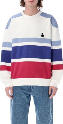 Logo Printed Striped Sweatshirt