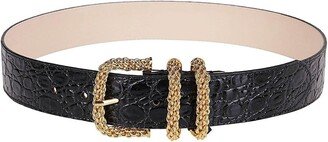 Embossed Chain Buckle Belt