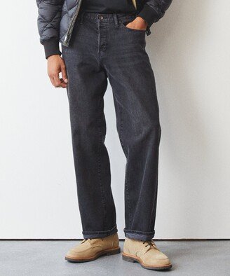 Relaxed Fit Selvedge Jean in Black Wash