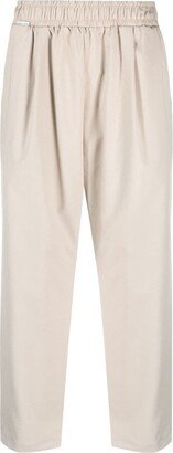 Family First Cropped Pleated Tapered Trousers