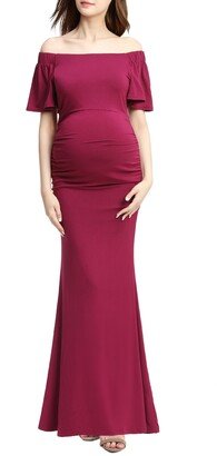 Abigail Off the Shoulder Maternity Trumpet Gown