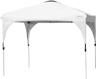 Tangkula Pop-up Canopy Tent 10' x 10' Height Adjustable Commercial Instant Canopy w/ Portable Roller Bag White