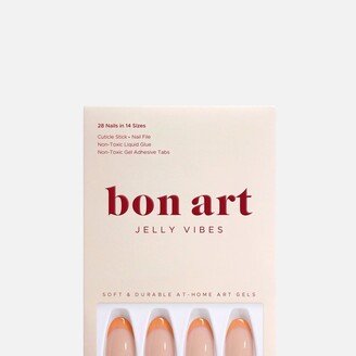Bonmuz Orange French | Soft & Durable At-Home Art Gel Nails