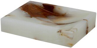 Marble Crafter Myrtus Collection Square Light Green Onyx Soap Dish