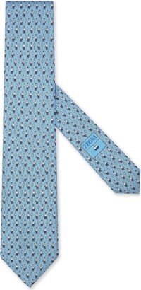 Graphic-Print Silk Tie-AG