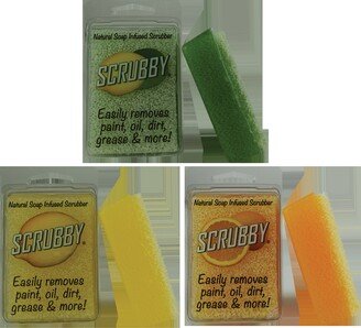 Natural Soap-Infused Scrubber, Scrubby Soap, Orange, Lemon-Lime Or Lemon, Brush Cleaner, Kitchen Scrubby, Paint Cleaning Scrubby