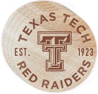 Texas Tech Red Raiders Wood Coaster Engraved 4-Pack