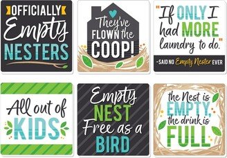 Big Dot of Happiness Empty Nesters - Funny Empty Nest Party Decorations - Drink Coasters - Set of 6-AA